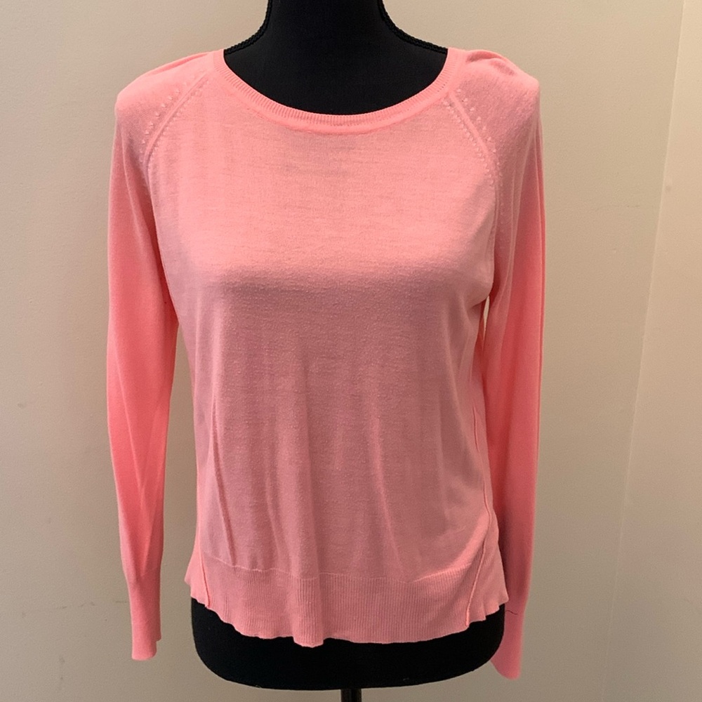Zara Pink Relaxed Fit Knit Sweater Size M